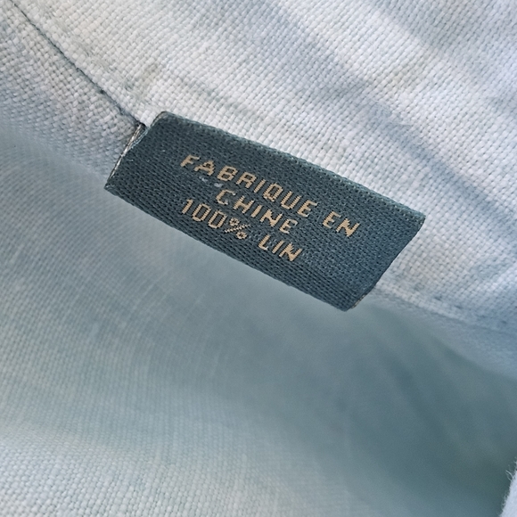 Tommy Bahama Mens Linen Shirt with long sleeves and collar XL Light Aqua - Picture 13 of 14